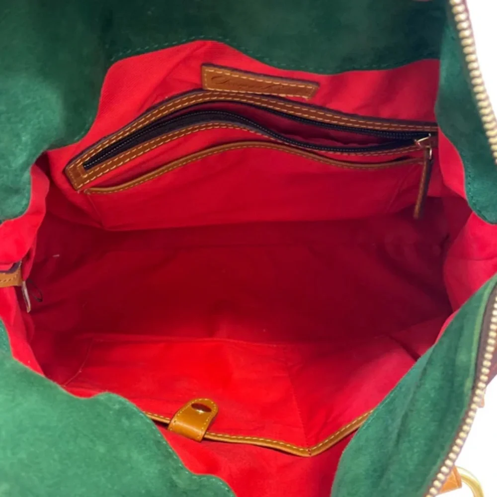 Dooney & Bourke Large Florentine Bag pebble ivory leather *yellow from wear - Picture 3 of 12